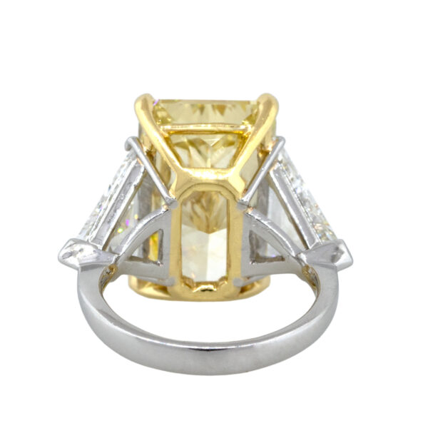 GIA Certified 12.02ctw Fancy Yellow Internally Flawless Diamond Engagement Ring - Image 2