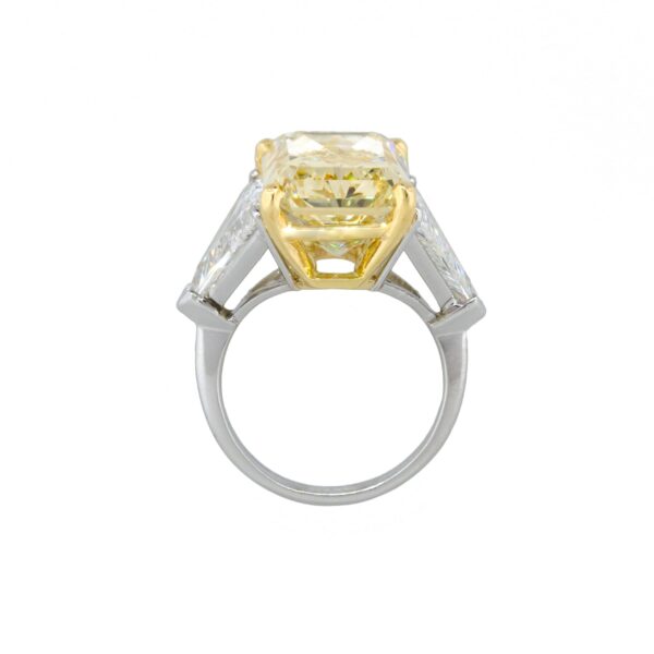 GIA Certified 12.02ctw Fancy Yellow Internally Flawless Diamond Engagement Ring - Image 4