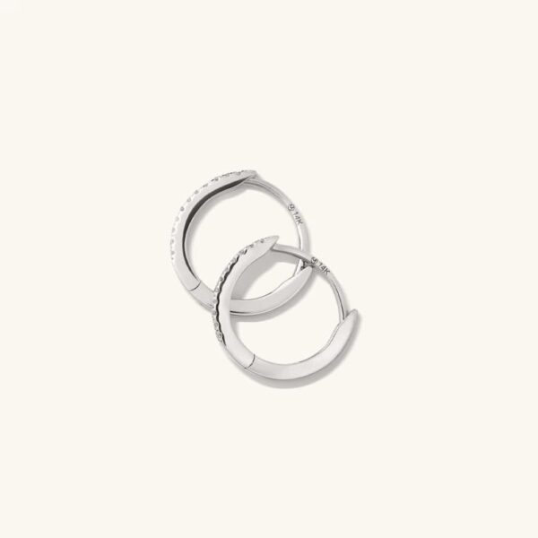 Pavé Diamond Huggie Hoops